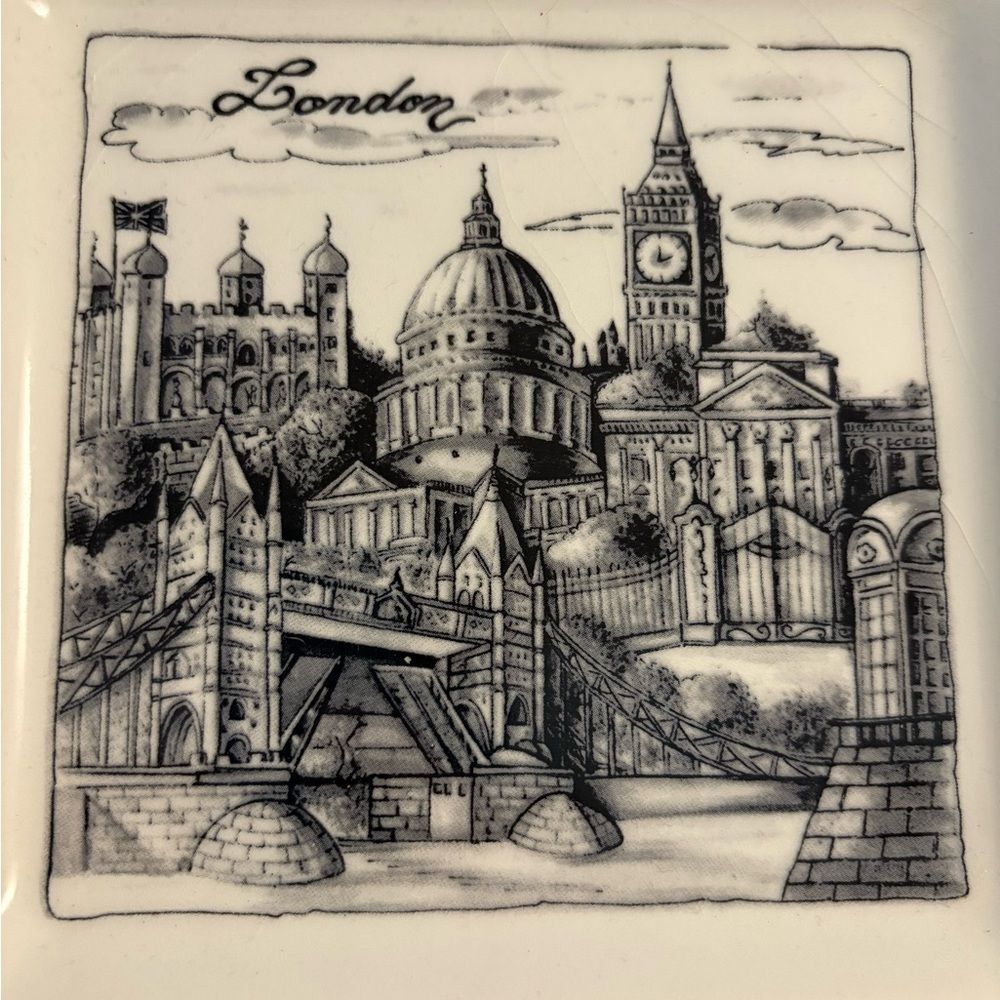 London Themed‎ Ceramic Plate